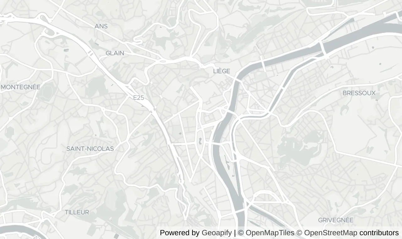 Carte situant 4000 Liège