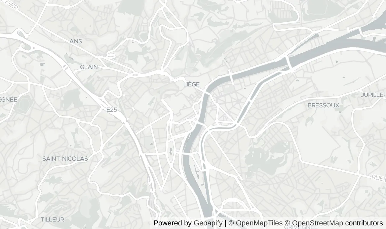 Carte situant 4000 Liège